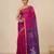 purple sequin work resham silk blend soft saree