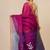 purple sequin work resham silk blend soft saree