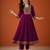 Women's Gorgeous Embroidery Work Vichitra Silk Fabric Flared Kurta Pant and Dupatta Set