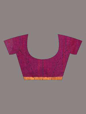 purple sequin work resham silk blend soft saree 5