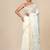 off white sequin work resham silk blend soft saree