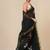 black sequin work resham silk blend soft saree