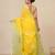 yellow sequin work resham silk blend soft saree