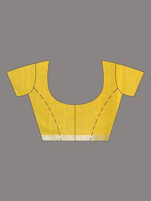 yellow sequin work resham silk blend soft saree 5