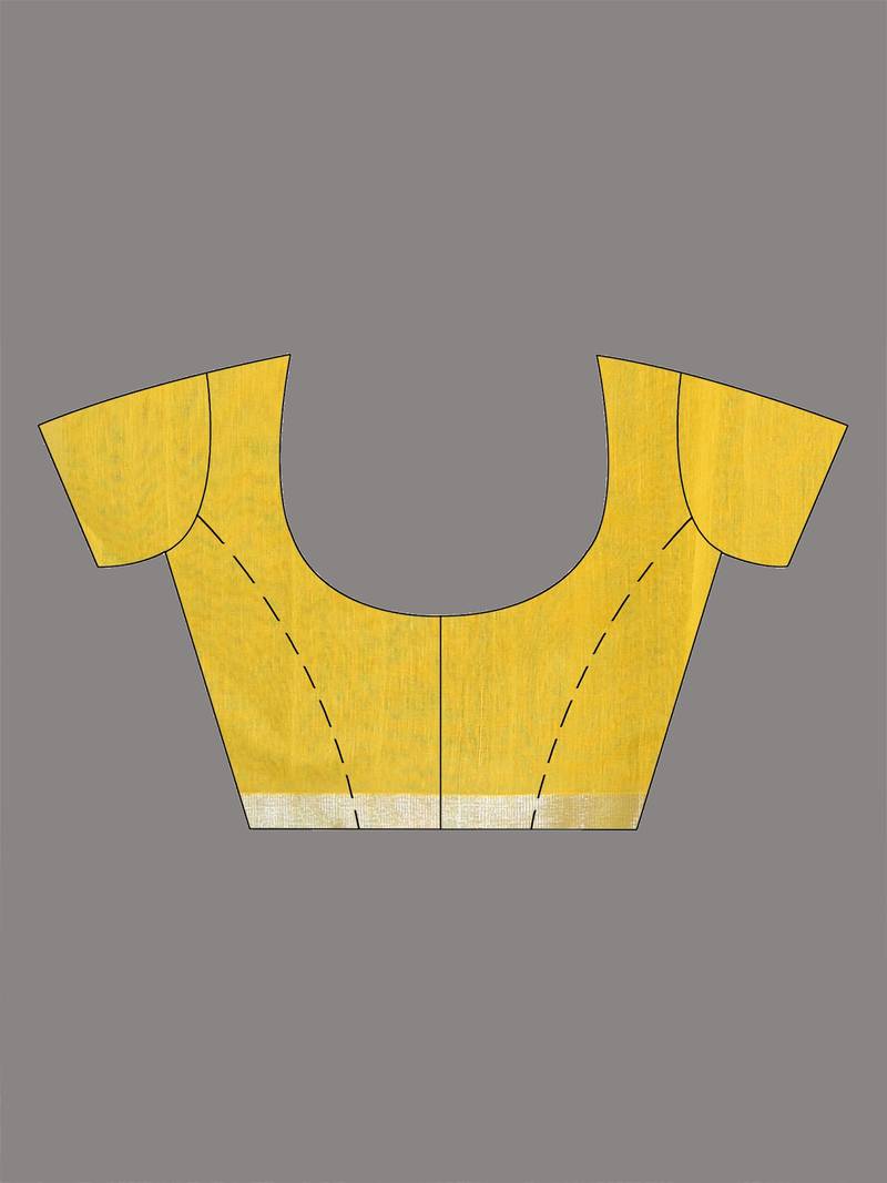 yellow sequin work resham silk blend soft saree