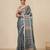 Silver solid rasham tissue soft saree
