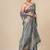 Silver solid rasham tissue soft saree