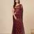 maroon solid resham silk blend soft saree