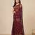 maroon solid resham silk blend soft saree