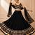 Black Cotton Gamthi Work Lehenga Choli with Georgette Dupatta