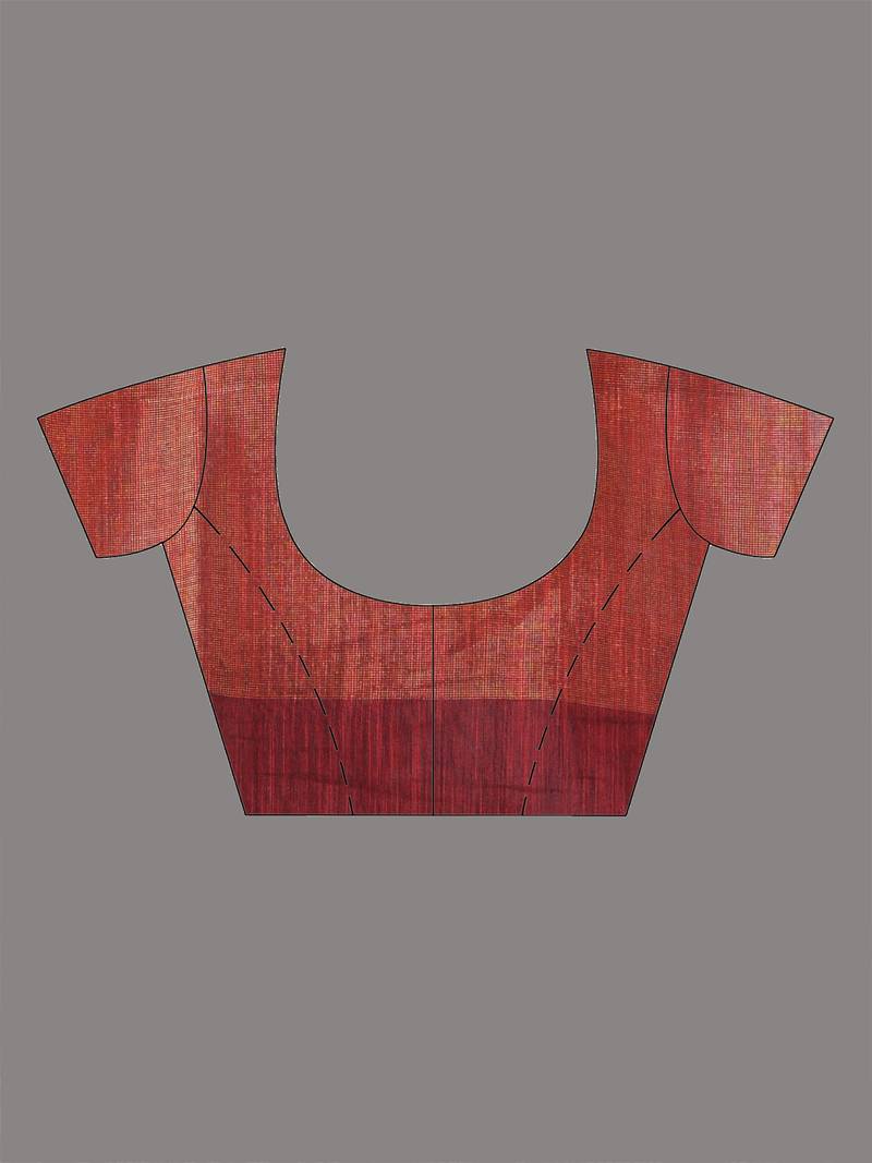 Maroon stripes tissue soft saree
