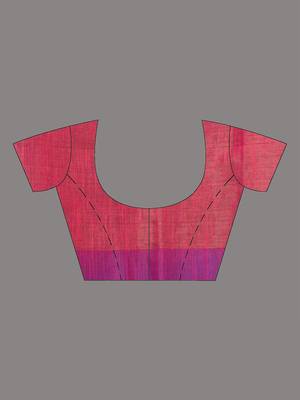 Pink stripes tissue soft saree 5