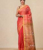 Pink stripes tissue soft saree