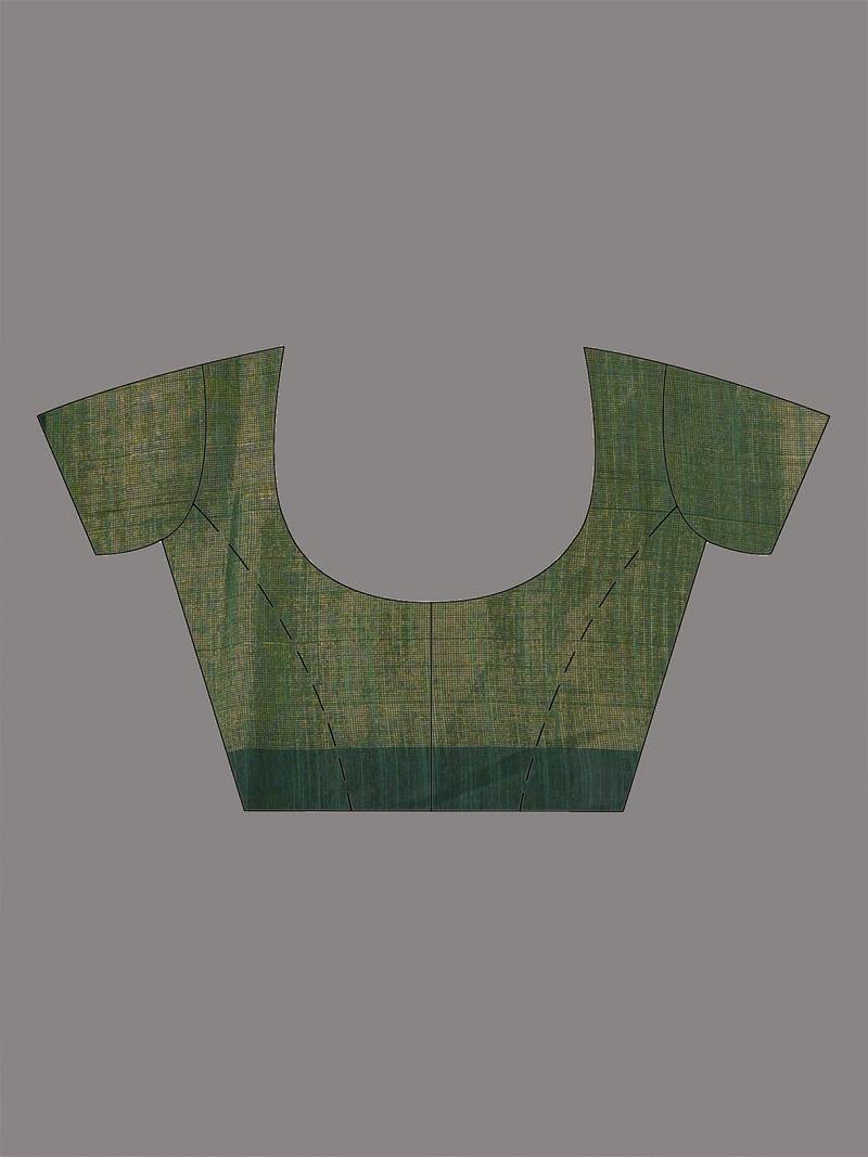 Green texture design tissue soft saree
