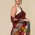 Maroon texture design tissue soft saree