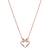 925 Sterling Silver Rose Gold Plated Bow Heart Pendant Necklace  Set for Women