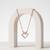 925 Sterling Silver Rose Gold Plated Bow Heart Pendant Necklace  Set for Women