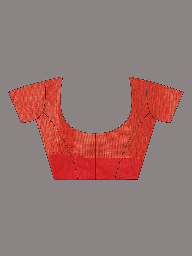 Red texture design tissue soft saree