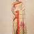beige geometric pattern cotton blend soft saree