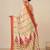 beige geometric pattern cotton blend soft saree