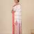 white geometric pattern cotton blend soft saree