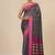 grey geometric pattern cotton blend soft saree