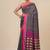grey geometric pattern cotton blend soft saree