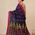 blue geometric pattern cotton blend soft saree