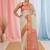 elegant beige and red resham saree with zari border