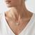 925 Sterling Silver Gold Plated Heart  Cluster CZ Pendant Necklace Set  for Women