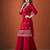 Embroidered Vichitra Silk Straight Kurta, Sharara and Dupatta Set