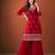 Embroidered Vichitra Silk Straight Kurta, Sharara and Dupatta Set