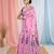 pink cotton blend saree with traditional woven patterns and tassel border