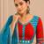 Blue Cotton Handwork Navratri Lehenga Choli