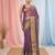 Elegant purple tissue saree with contrasting golden border