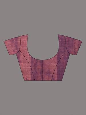 Elegant purple tissue saree with contrasting golden border 5