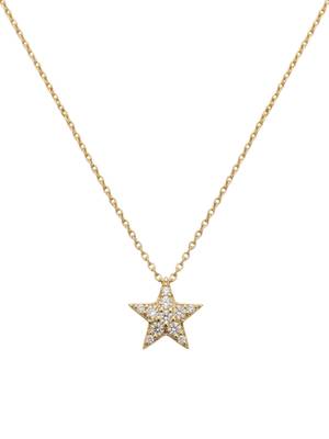 925 Sterling Silver Gold Plated  Celestia Star CZ Pendant Necklace Set For Women  2
