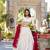 Women's Off-White Vichitra silk blend Embroidered Lehenga Choli Set with Maroon Dupatta