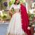 Women's Off-White Vichitra silk blend Embroidered Lehenga Choli Set with Maroon Dupatta
