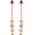 Gold Plated Long Chain Tassel Earrings for Women
