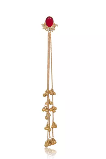 Gold Plated Long Chain Tassel Earrings for Women