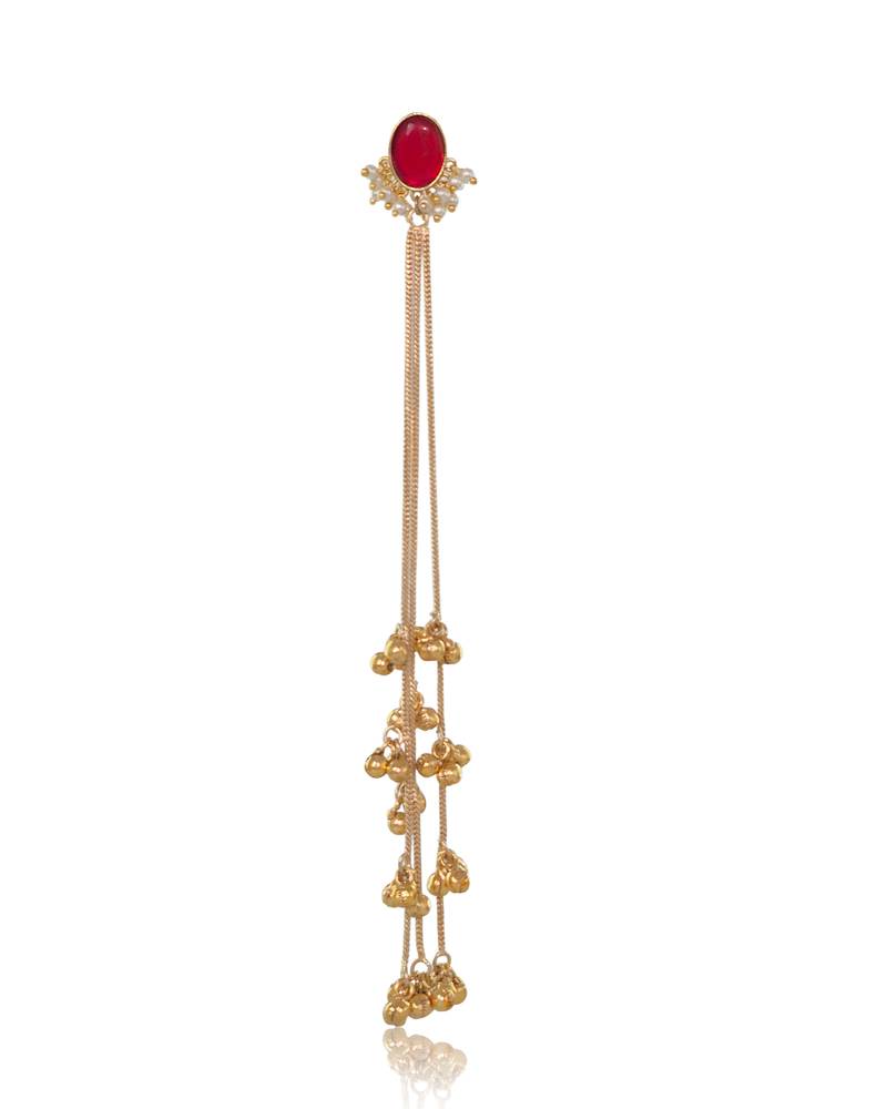 Gold Plated Long Chain Tassel Earrings for Women