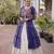 Garba outfits Blue Laheriya Print Faux Georgette Kurti with Kora Cotton Lehenga Set