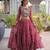 Garba outfits Maroon Bandhani Print Faux Georgette Kutchi Patchwork Lehenga Choli Set
