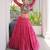 Garba outfits Pink Bandhani Print Faux Georgette Kutchi Patchwork Lehenga Choli Set