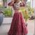 Garba outfits Maroon Bandhani Print Faux Georgette Kutchi Patchwork Lehenga Choli Set