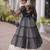 Garba outfits Black Laheriya Print Faux Georgette Kurti with Kora Cotton Lehenga Set