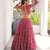 Garba outfits Maroon Bandhani Print Faux Georgette Kutchi Patchwork Lehenga Choli Set