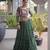 Garba outfits Green Bandhani Print Faux Georgette Kutchi Patchwork Lehenga Choli Set