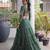 Garba outfits Green Bandhani Print Faux Georgette Kutchi Patchwork Lehenga Choli Set